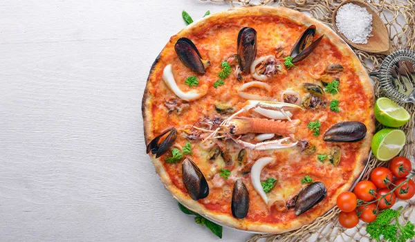 pizza pesce con vino pizza pesce con vino